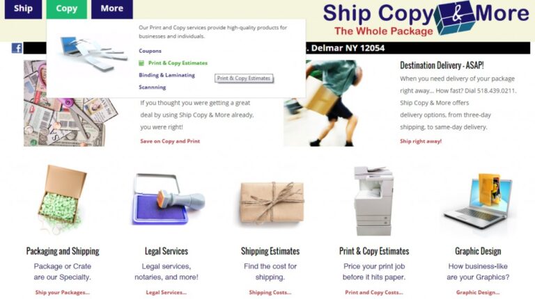 Initial Website - Ship, Copy and More