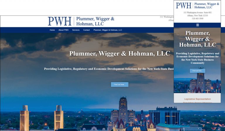 Website Design - Plummer, Wigger, & Hohman Government Advocacy